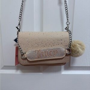 NWT Juicy Couture “Glamor Glitz” Cream Shoulder Bag